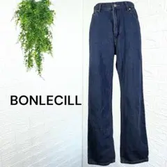 3085【BONLECILL】美品 ワイドデニムパンツ ハイウエスト ジーンズ