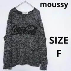 moussy Coca-Cola ロゴ入り 長袖ニットセーター クリスマス