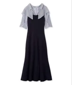 SNIDEL シャツドッキングベアワンピース