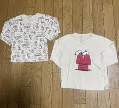 スヌーピー 長袖カットソー 2枚セット