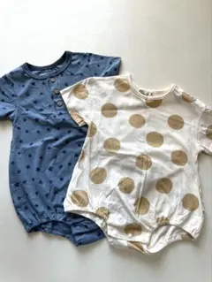 ロンパースセット 星柄 ドット柄 80cm