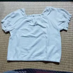 UNIQLO フリル袖 Tシャツ 130 ホワイト
