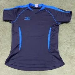 Mizuno バレーボール シャツ 黒色/ブルー