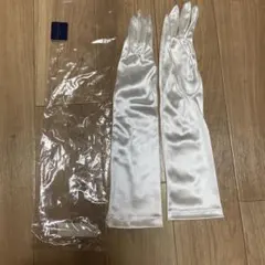 ALPHA BLANCA サテン ホワイトロンググローブ