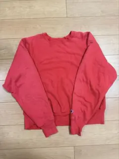 【人気カラー】Champion リバースウィーブ 無地 スウェット レッド L
