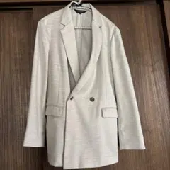 ライトグレー ダブルブレスト スーツ上下