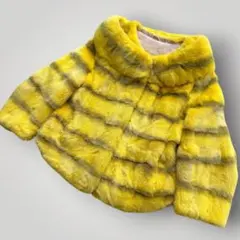 希少/美品/デザイン/カラー✨ミンク SAGA FURS コート イエロー 染め 