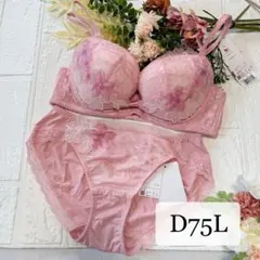 【新品】wacoal パルファージュ　36 リボンブラ　ショーツ D75L RP