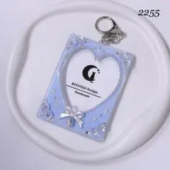 [2255] B8 デコ トレカキーホルダー トレカケース レジン 花 リボン