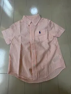 Ralph Lauren 半袖シャツ 3T オレンジストライプ