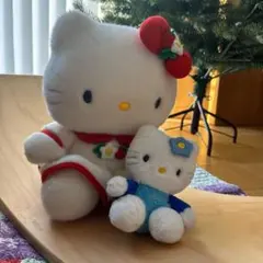 【希少】2体セット　キティちゃん　ハローキティ　ぬいぐるみ　昭和レトロ