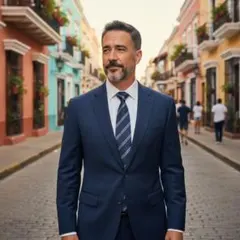 【美品】FLAMBOYANT ネイビー ストライプ ネクタイ