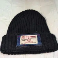 【美品】ニット帽　ブラック　帽子　冬物