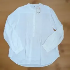 UNIQLO レーヨンピンタックプルオーバーブラウス　M