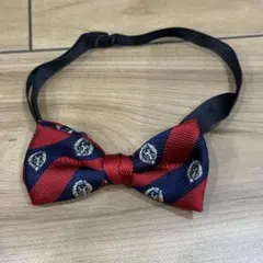 赤と紺のストライプ 蝶ネクタイ