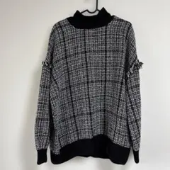 luciole チェック　ニット　セーター