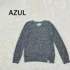 アズール　Vネックニットセーター Sサイズ グレー系　レディース