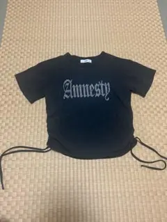 WEGO 半袖 Tシャツ ブラック Amnestyロゴ ドロスト仕様のサムネイル