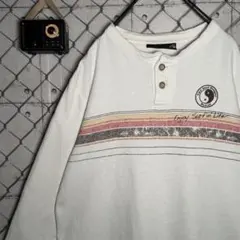 T&C Surf Designs タウカン ロンT ヘンリーネック ボーダー Lのサムネイル