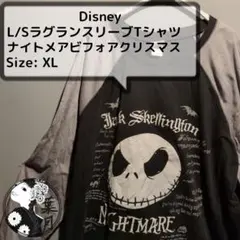 Disney（ディズニー）L/SラグランT　ナイトメア・ビフォア・クリスマスXL