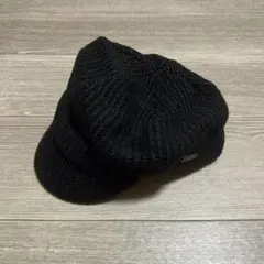 レディース 黒 ブラック キャスケット フリーサイズ