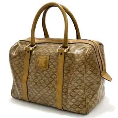 セリーヌ　ハンドバッグ　ミニボストン　マカダム柄　PVC　レザー