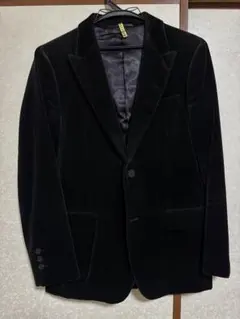 BEAUTY & YOUTH 黒 ベルベット テーラードジャケット　メンズ