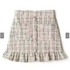 GRL フリルツイードミニスカート 【ac2082】