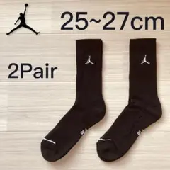 【新品】ジョーダン バスケットボール ソックス 25-27cm 2足セット 黒