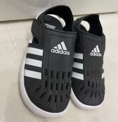 20cm adidas ブラック/ホワイト サンダル アディダス