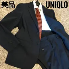 UNIQLO　ユニクロ感動ジャケット　パンツセット　ビジネススーツ　ネイビー　S
