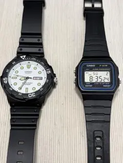 チープカシオ 2本セットMRW-200HJ-7EJH ／ F-91W-1JH