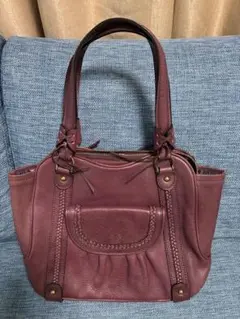 【ほぼ未使用★極美品】ANNA SUI アナスイ パープル 本革 トートバッグ
