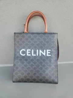 CELINE ロゴプリント トリオンフキャンバス 2WAYトートバッグ
