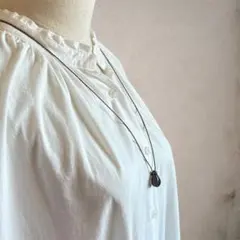 【週末だけ値下げ中！】マクラメネックレス ラブラドライト 天然石 タッセル