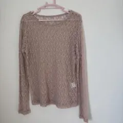 ピンク レース トップス Lサイズ
