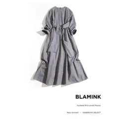227t*BLAMINK ブラミンク 裁ち切りデザインフレアロング ワンピースのサムネイル