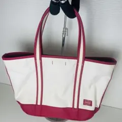 PORTER GIRL ポーターガール ボーイフレンドトート キャンバス 赤×白のサムネイル