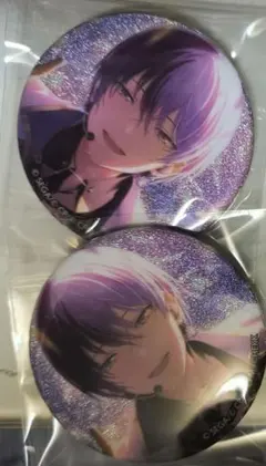 プロセカ×あんスタ　コラボ　青柳冬弥　グリッター缶バッチ　2個セット