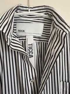 TICCA ティッカ スクエア　ビックシャツ ストライプ 日本製　ワンピース