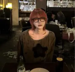 Y2K star damage tops韓国 グランジ 地底人 パンク