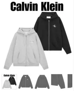 Calvin Klein フルジップパーカー ブラックのサムネイル