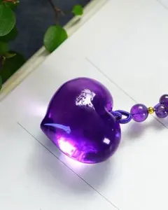 ⭐︎【天然】アメジスト ネックレス 32x24 x14.6mm - メルカリ