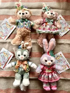 【タグ付き】2020 イースター ダッフィーフレンズ ぬいぐるみ 4体セット