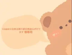 ☆A&M☆出来る限り即日発送心がけてます様専用
