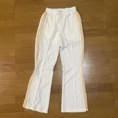 RAY CASSIN ホワイト サイドあきラインパンツ