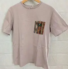 【GLOBAL WORK】コラボ ポケットTシャツ ベージュピンク Mサイズのサムネイル