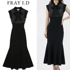 P818 美品 S フレイアイディー ドッキング ドット柄 ワンピ レディース