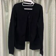 UNIQLO UVカットクルーネックカーディガン ブラック XLのサムネイル