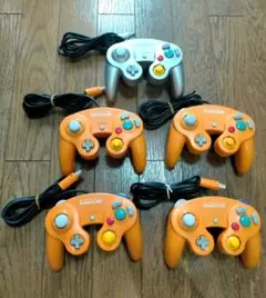 ニンテンドー ゲームキューブ コントローラー オレンジ シルバー 5個セット純正